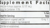Nature's Answer oregano oil: gotero para dosificación precisa