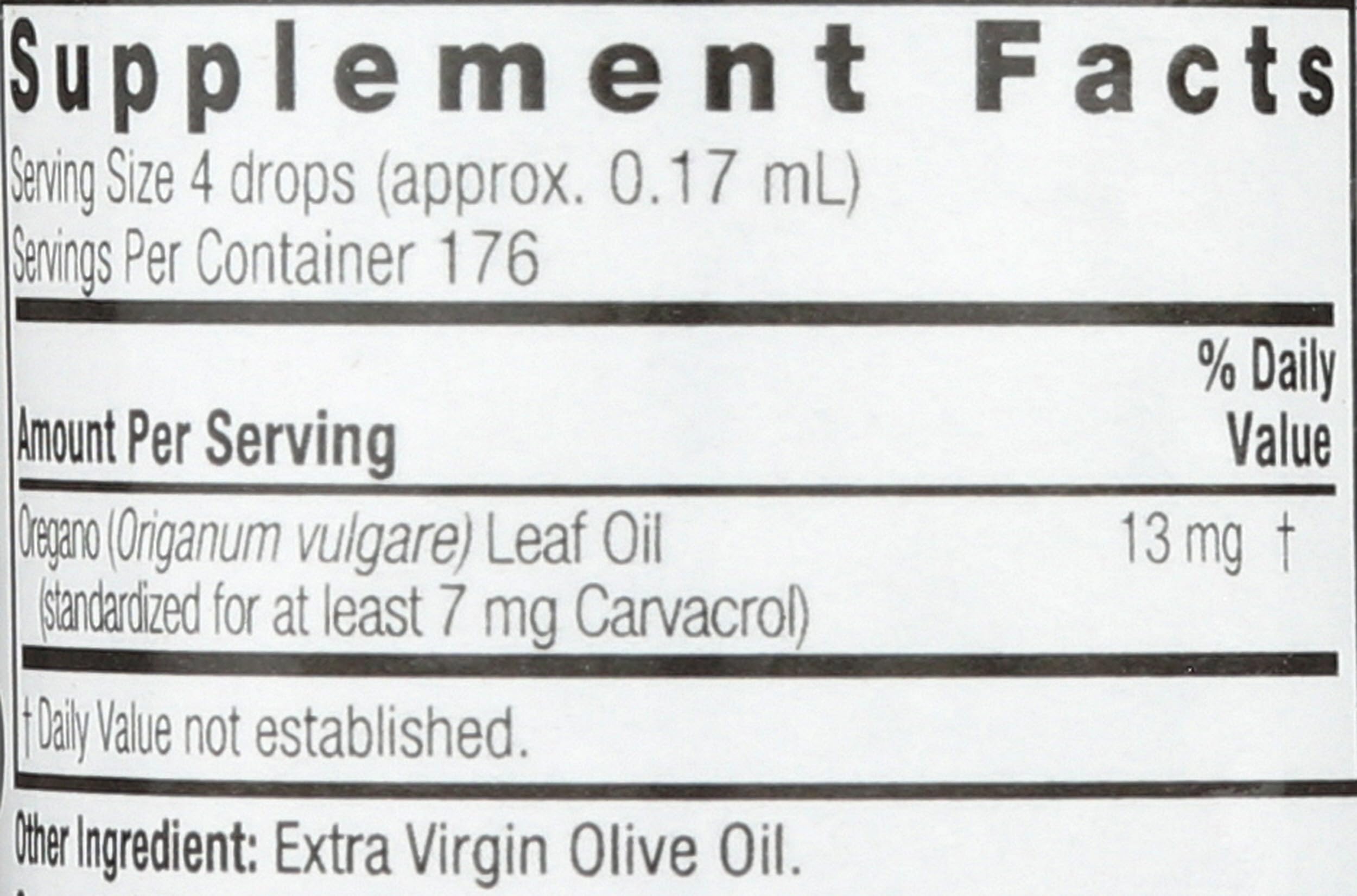Nature's Answer oregano oil: liquido ambar que sugiere pureza