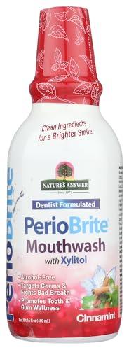 Nature's Answer PerioBrite Cinamint: botella de enjuague para aliento fresco