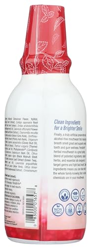 Nature's Answer PerioBrite Cinamint: etiqueta con ingredientes orgánicos destacados