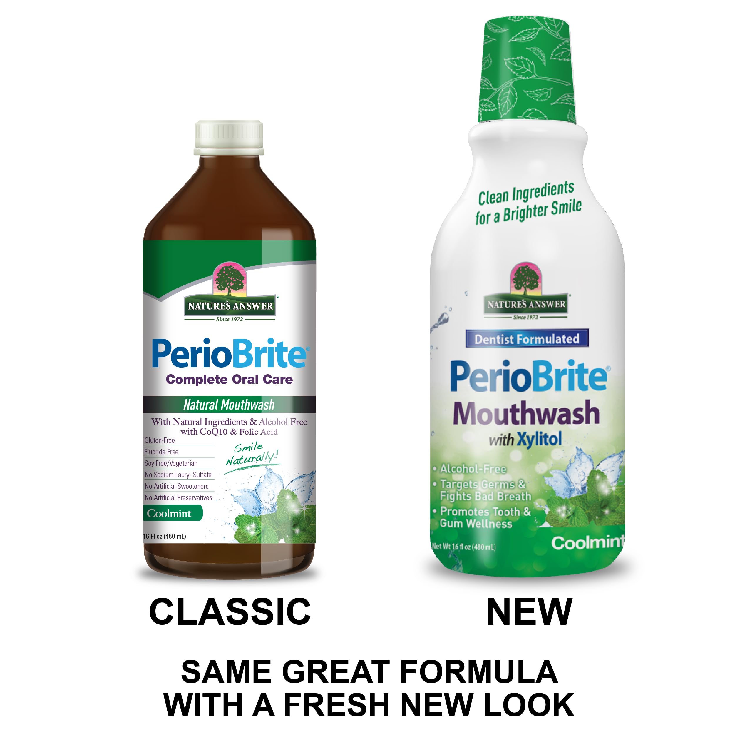 Nature's Answer Periobrite Cool Mint dos paquetes para familia activa.