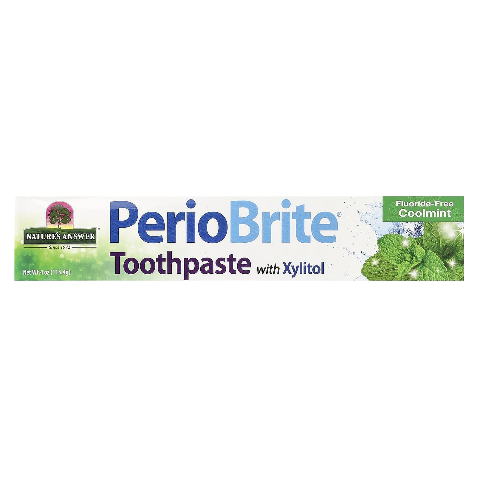 Nature's Answer PerioBrite, envase de pasta dental con aliento fresco