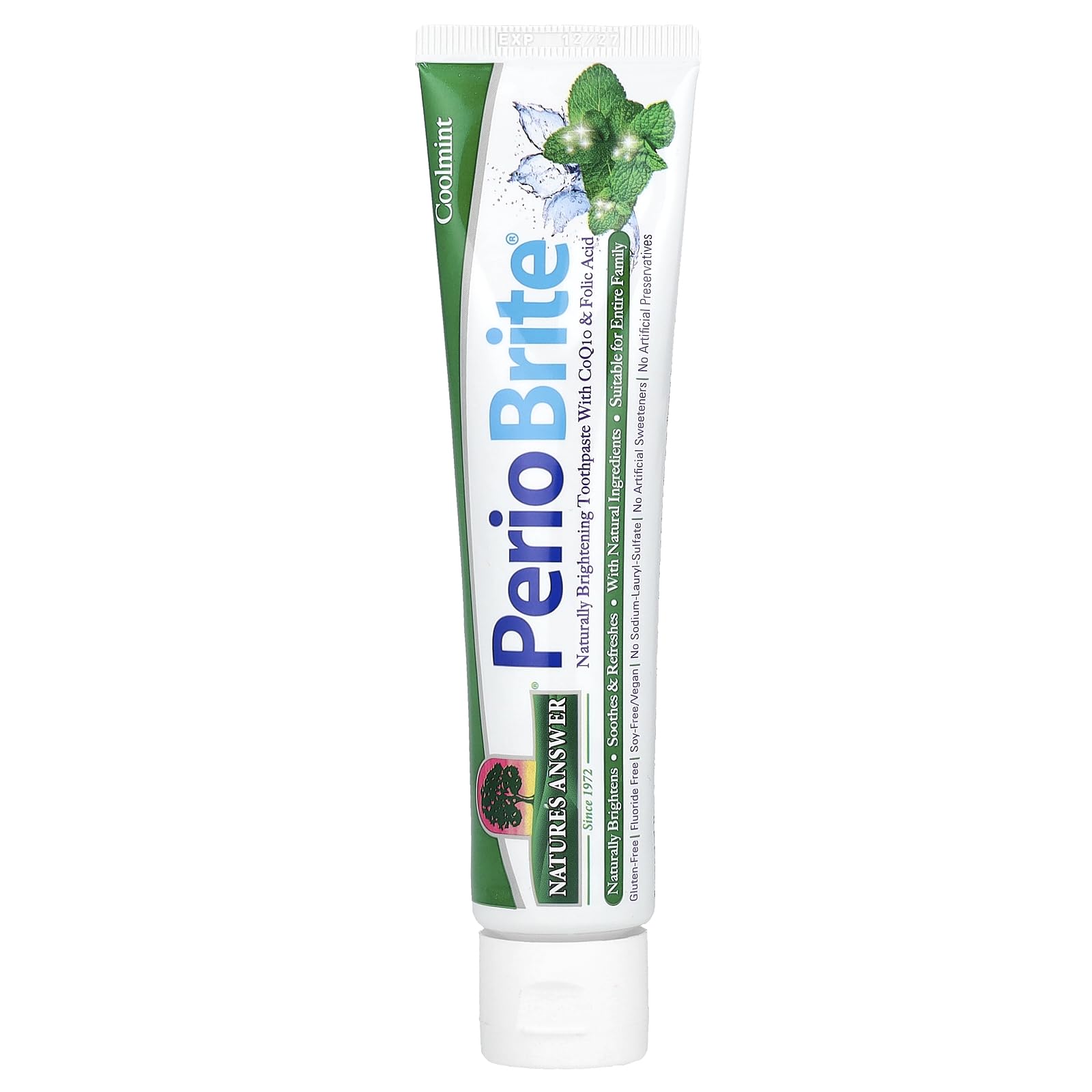Nature's Answer PerioBrite, tubo de pasta dental blanqueante para dientes