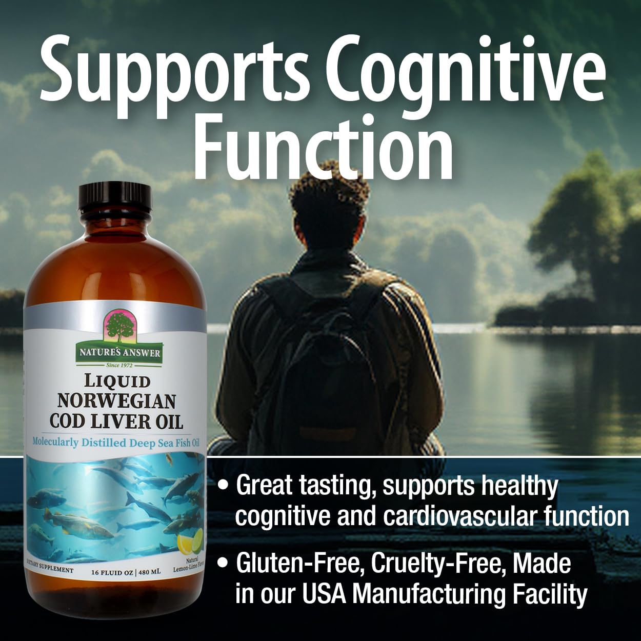 Nature's Answer sabor agradable facilita consumo diario.