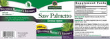 Etiqueta de Nature's Answer Saw Palmetto Extract: información clara y verificada.