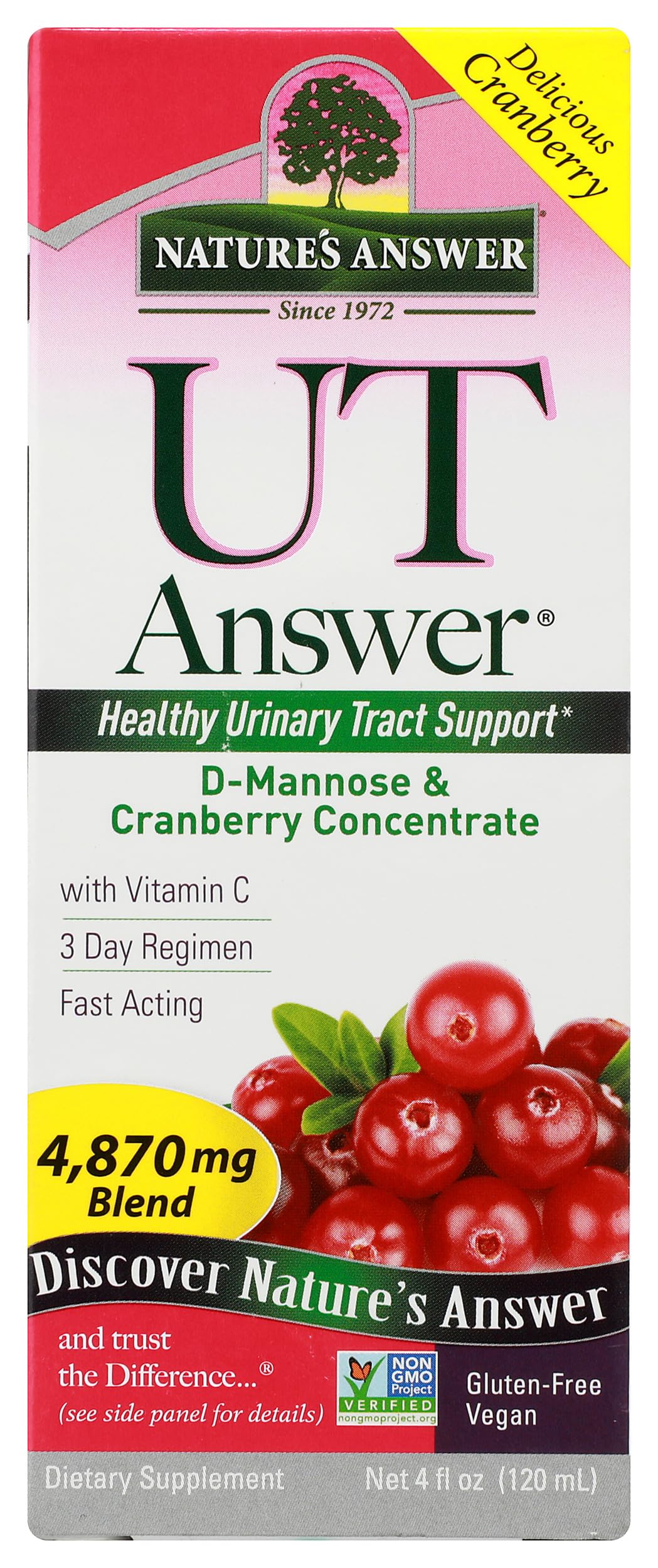 Nature’s Answer UT Answer, botella de 4 oz para uso diario.