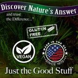 Nature's Answer UT Answer mano sosteniendo cápsulas: uso cómodo en cualquier momento