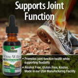 Nature's Answer White Willow Bark, sin alcohol para uso diario seguro.