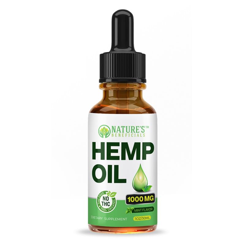 Nature's Beneficials: gotero para dosis fáciles de aceite de cáñamo 1000 mg