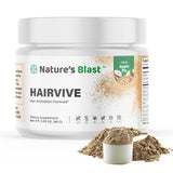 HairVive de NATURES BLAST en envase con sabor manzana-pie para apoyar el crecimiento capilar.