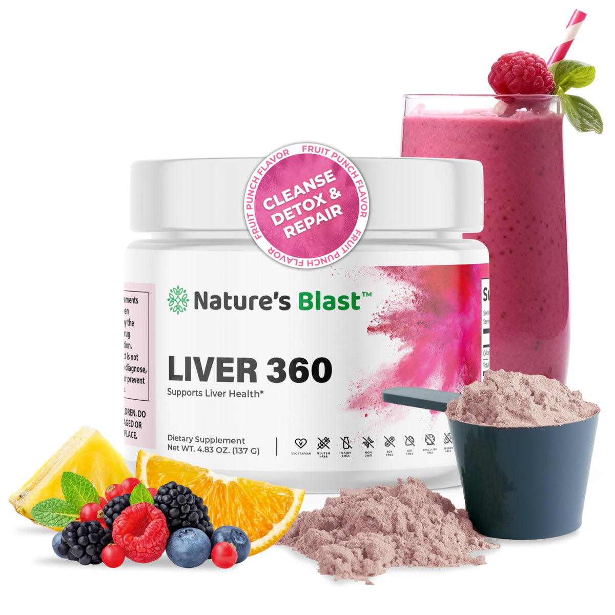 NATURES BLAST botella de limpieza de hígado: apoyo diario para la salud hepática