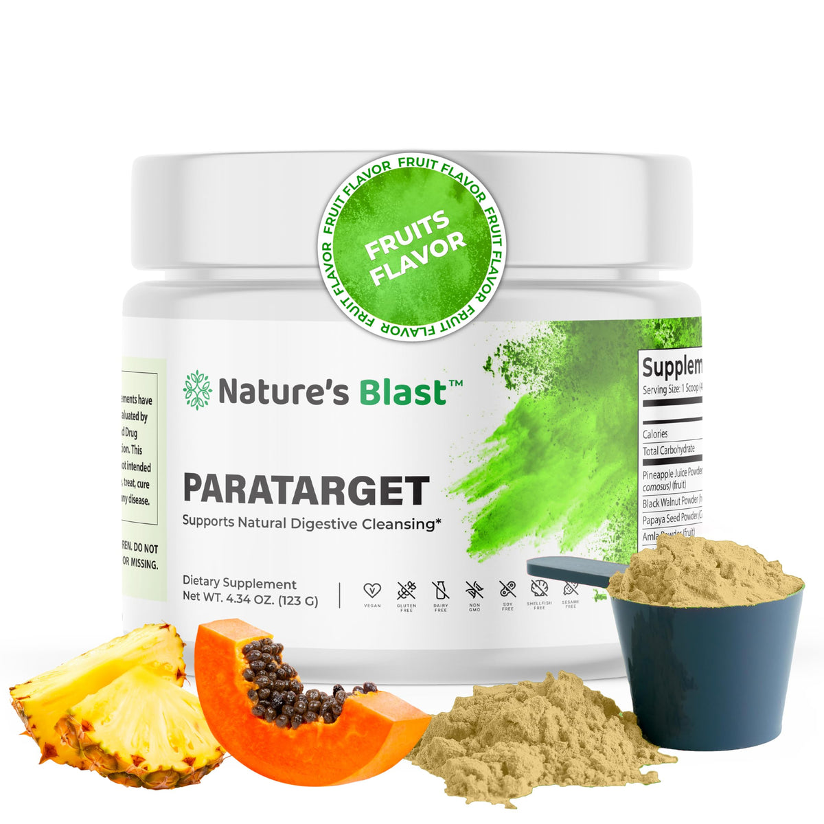 NATURES BLAST ParaTarget, bote del suplemento listo para tomar para apoyar la digestión diaria