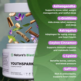 NATURES BLAST YouthSpark raíz-astragalo, apoyo a la vitalidad diaria