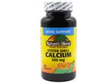 Nature's Blend calcio de ostra 500 mg, tabletas para soporte óseo.