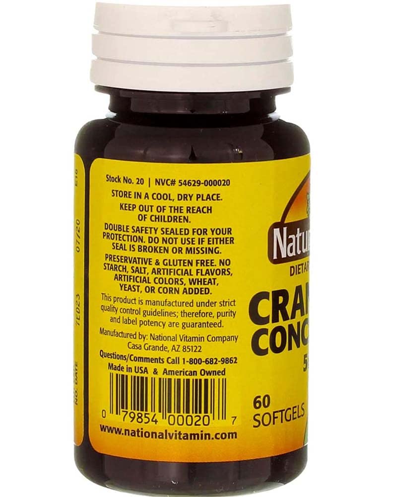 Nature's Blend Cranberry Concentrate uso diario, cápsulas listas para consumir