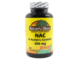Nature's Blend NAC, botella de cápsulas, apoyo al sistema inmune y antioxidante.