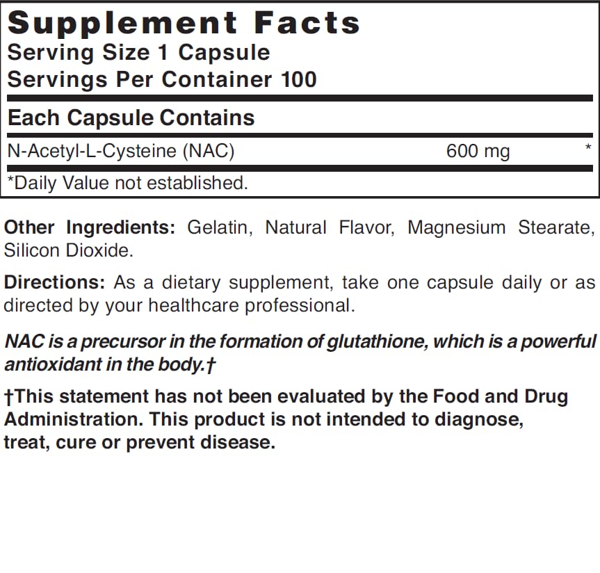 Nature's Blend NAC, cápsulas, opción práctica para uso diario y bienestar.