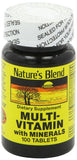 Nature's Blend NAT B multivitamínico MIN TB sobre boca, cierre práctico.