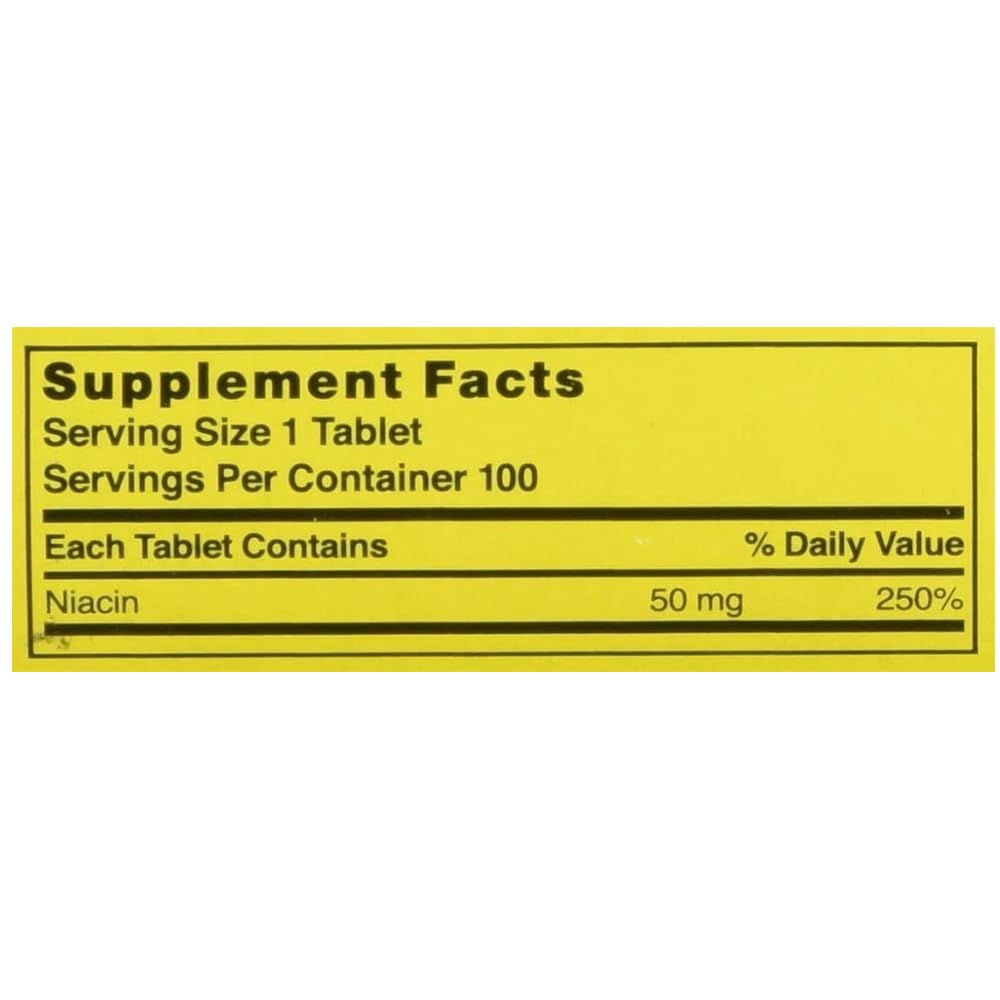 Nature's Blend Niacina 50 mg, uso diario para mayor vitalidad