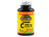 Nature's Blend Vitamina C 1000 mg con rosa mosqueta, empaque compacto para uso diario.