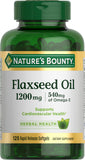 Nature's Bounty Aceite de linaza Omega-3 en botella, apoyo a la salud cardíaca