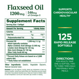 Nature's Bounty etiqueta clara con información nutricional y Omega-3