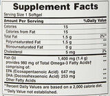 Nature's Bounty Aceite de pescado 1400 mg, cápsulas blandas fáciles de tragar para uso diario.