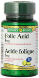 Nature's Bounty ácido fólico 1 mg, botella de tabletas para apoyo diario de la salud