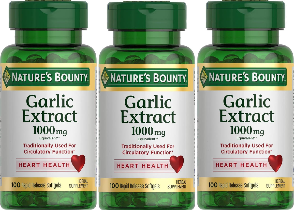 Nature's Bounty ajo-extracto cápsulas, liberación rápida para uso diario y circulación