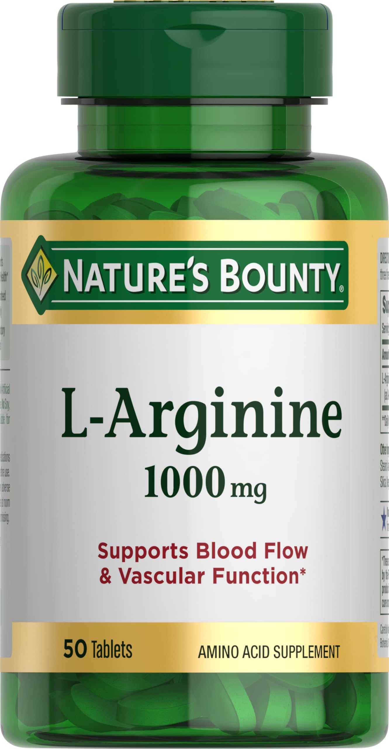 Nature’s Bounty L-Arginina 1000 mg: apoyo al flujo sanguíneo y salud vascular