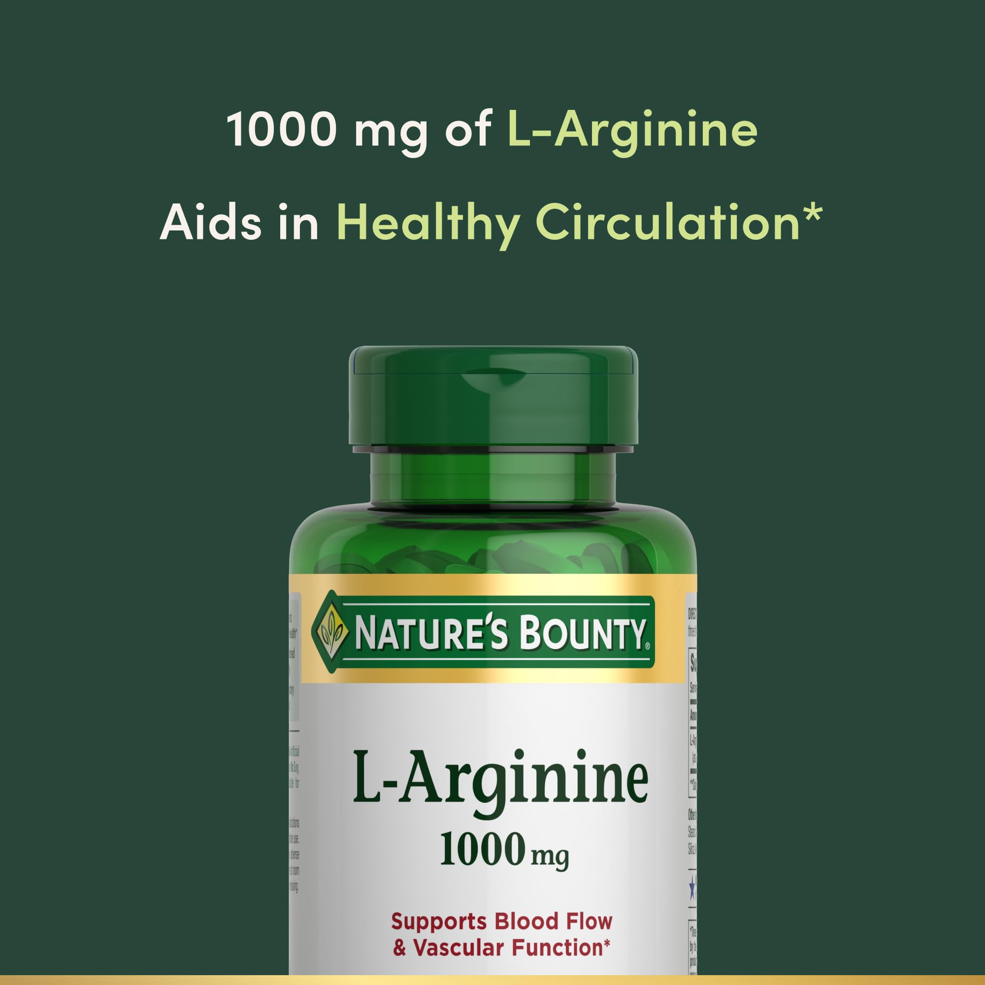 Nature’s Bounty L-Arginina 1000 mg: aminoácido clave para la construcción de proteínas