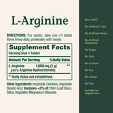 Nature’s Bounty L-Arginina 1000 mg: suplemento vegetariano sin OMG y sin gluten