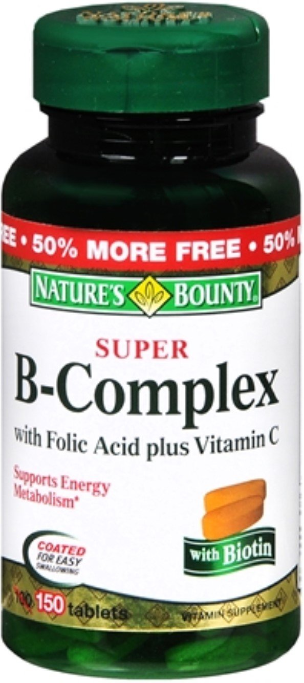 Nature's Bounty B-Complejo tabletas 150 para energía diaria y bienestar general