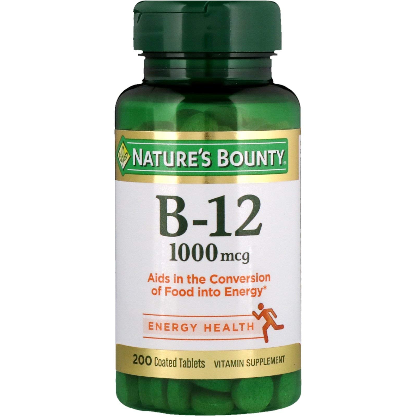 Nature's Bounty B-12 1000 mcg, bote de 200 tabletas para energía diaria