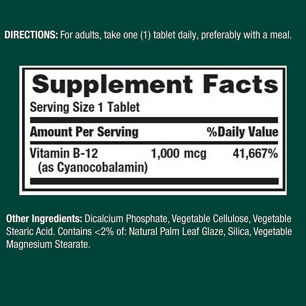 Nature's Bounty B12 1000mcg caja de dos: opción práctica para consumo continuo