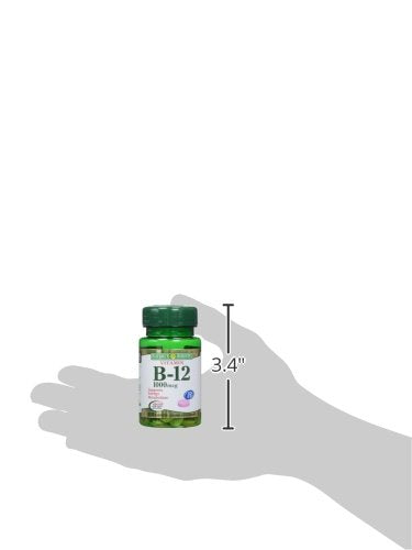 Nature's Bounty B12 1000 mcg, envase hermético para conservar calidad.