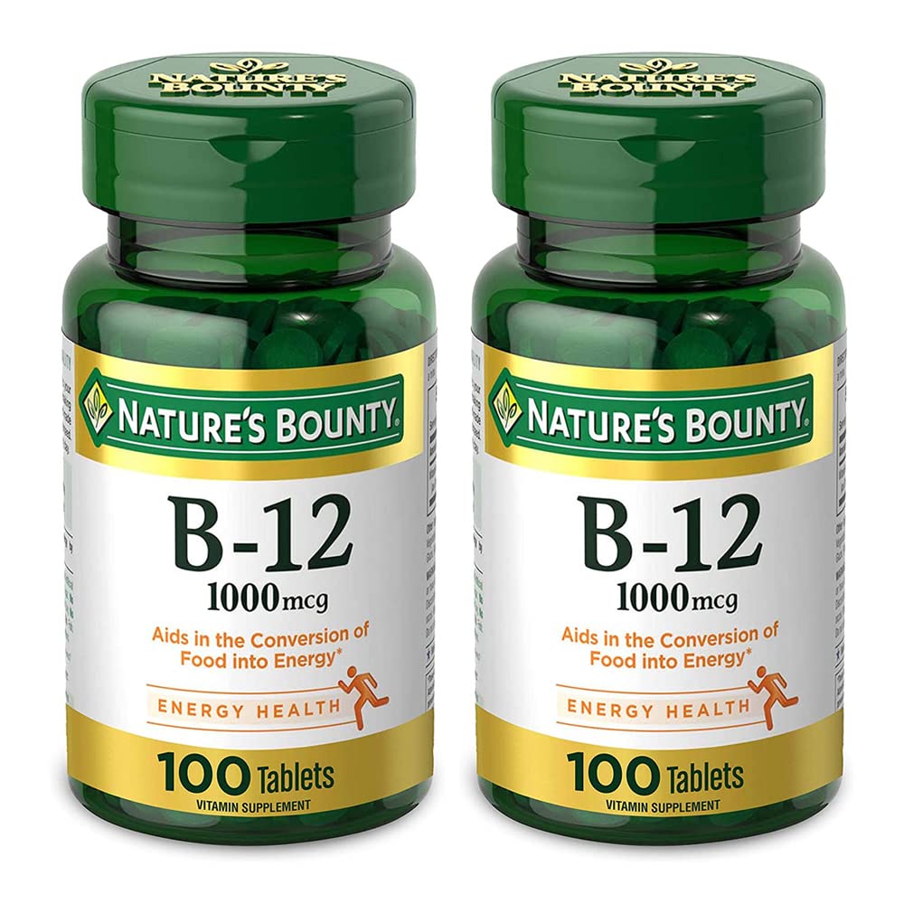 Nature's Bounty B12 1000mcg tabletas: apoyo al metabolismo y energía diaria
