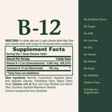 Nature's Bounty B-12 5000 mcg, empaque puede variar manteniendo ingredientes