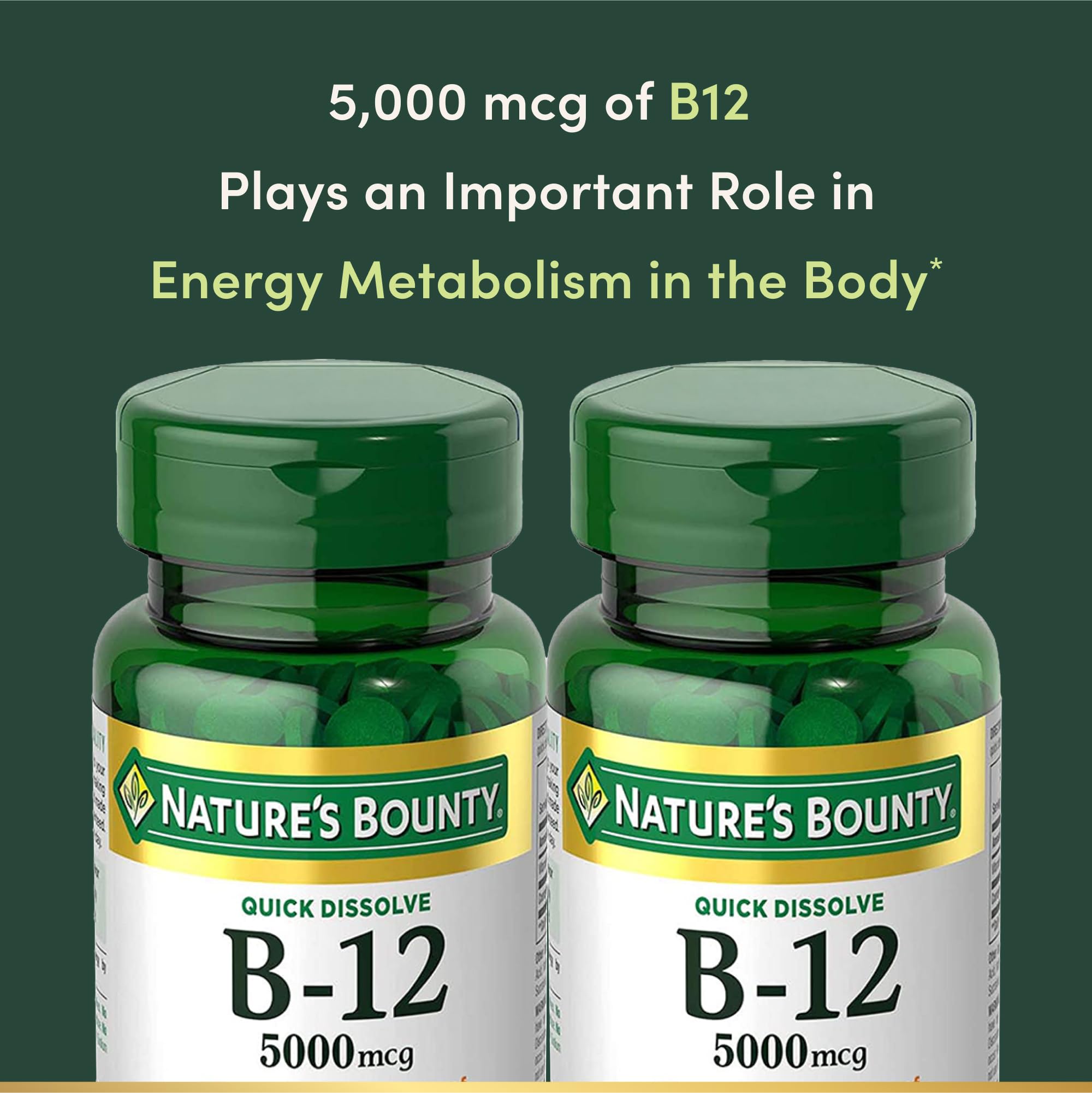 Nature's Bounty B12 bajo la lengua para absorción rápida