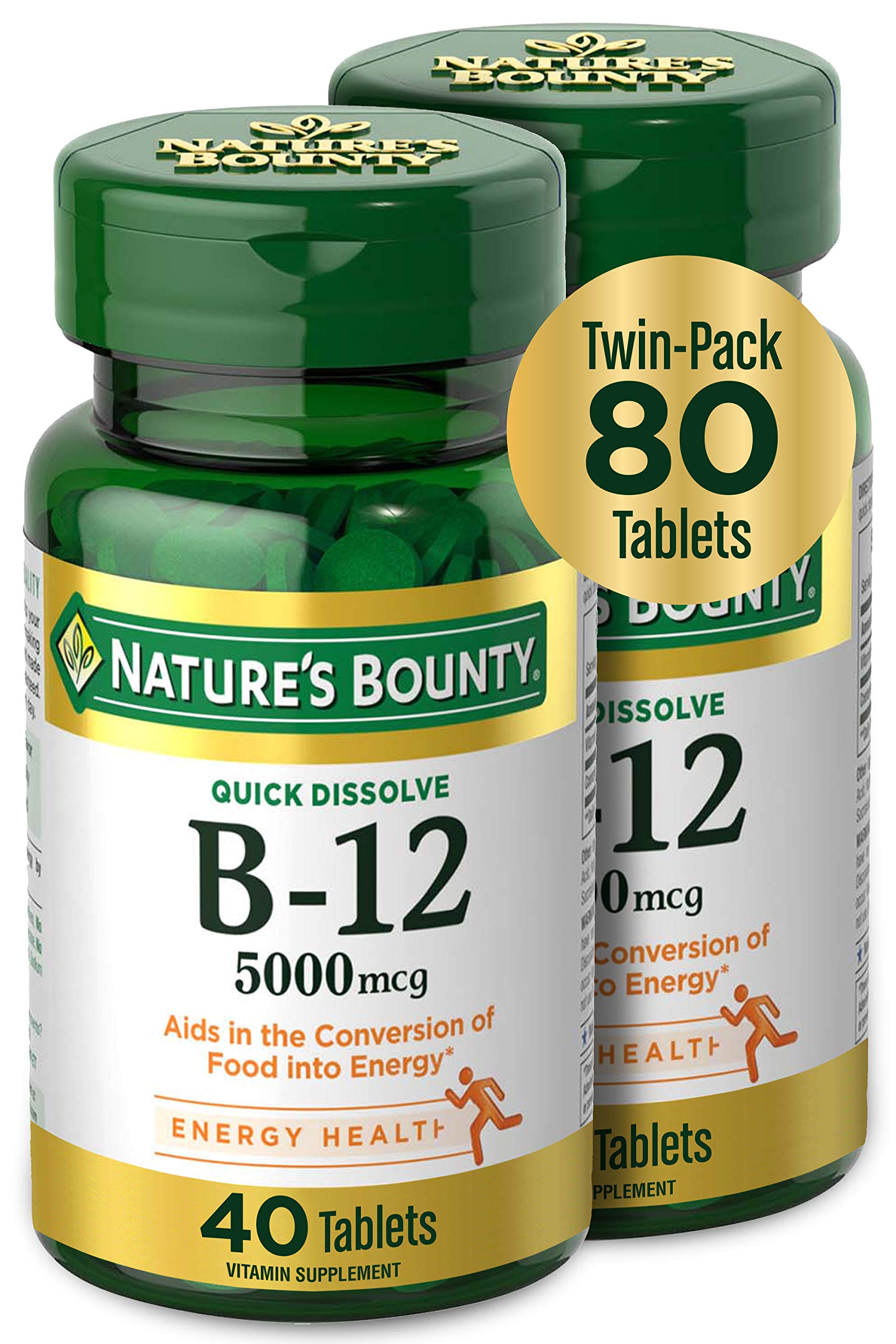 Nature's Bounty B12 dosis rápida en tabletas para energía sostenida