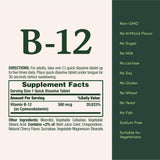 Nature's Bounty B12, uso diario para apoyo sostenido.