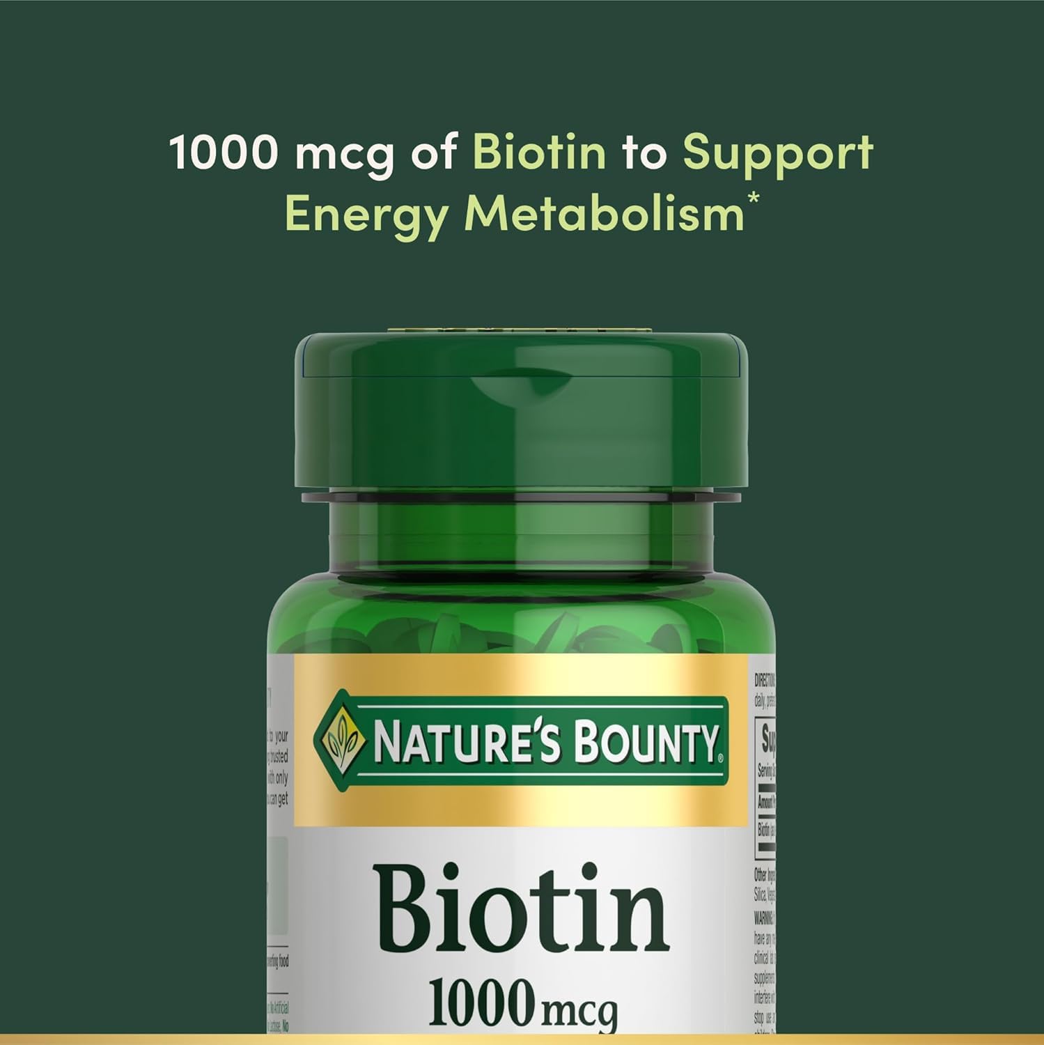 Nature's Bounty Biotina 1000 mcg, paquete de 2: ahorro para tu rutina