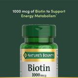 Nature's Bounty Biotina 1000 mcg, paquete de 2: ahorro para tu rutina