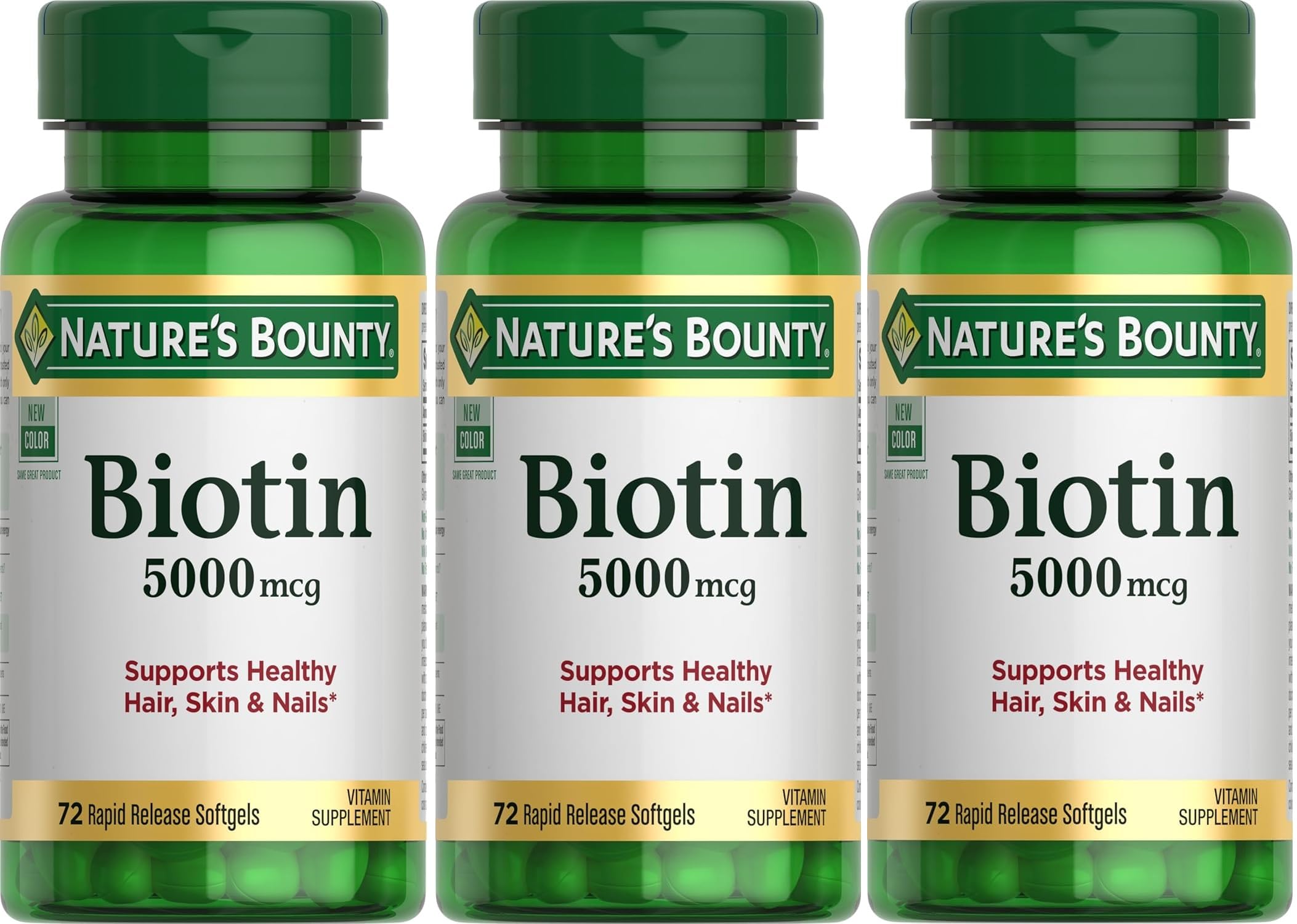 Nature's Bounty Biotina 5000 mcg: cápsulas blandas para piel saludable