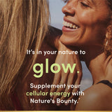 Nature's Bounty Biotina, etiqueta nutricional clara para ingesta diaria.