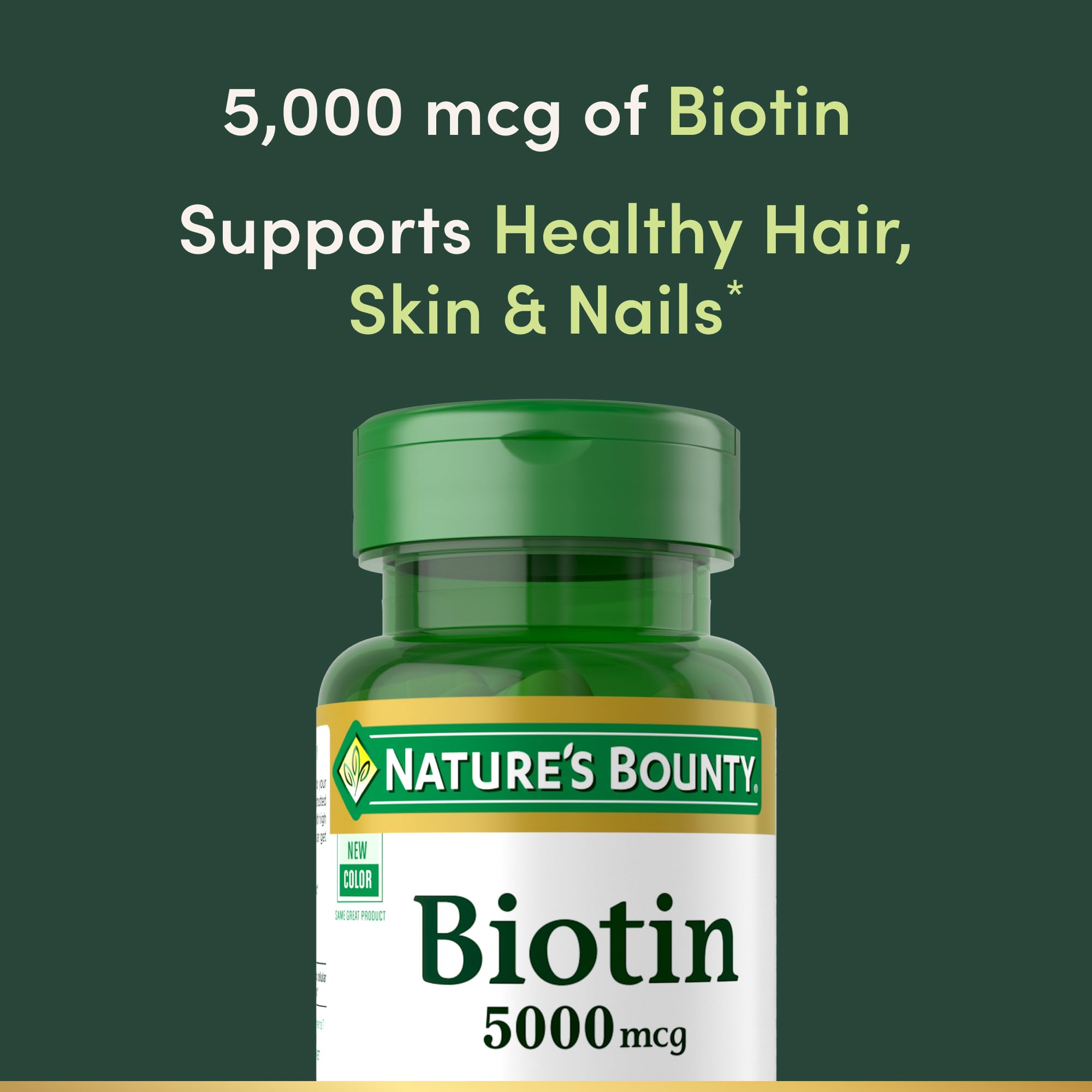 Nature's Bounty Biotina piel y uñas saludables para confianza