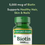 Nature's Bounty Biotina piel y uñas saludables para confianza