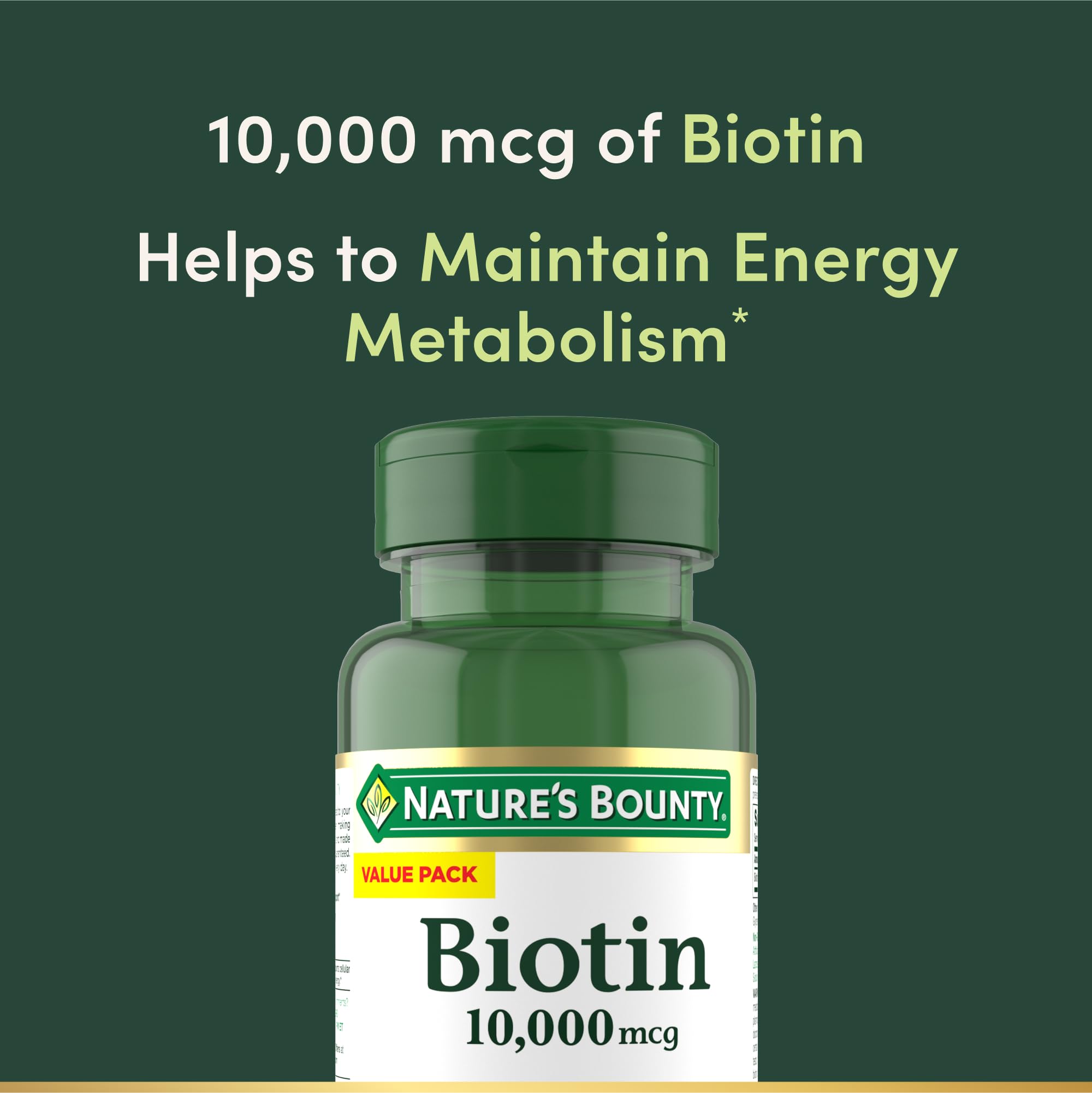 Nature's Bounty Biotina para uñas fuertes; puede contribuir a uñas más resistentes.