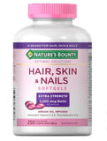 Nature's Bounty botella visible para cabello radiante y piel saludable