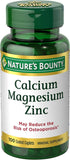 Nature's Bounty CAL/MAG/ZINC tabletas, empaque de 100 unidades, uso diario.